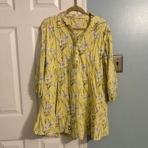 Maeve Bettina Linen Floral Mini Dress